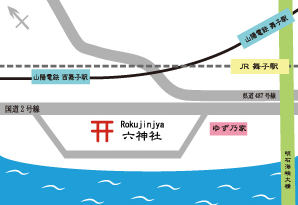舞子六神社の地図
